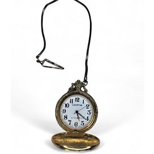 Vintage Lucerne Gold Tone Pocket Watch